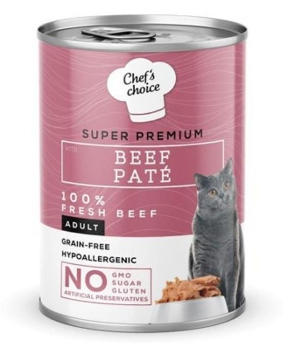 Chefs Choice Beef Biftekli Pate Kedi Konservesi 400 Gr