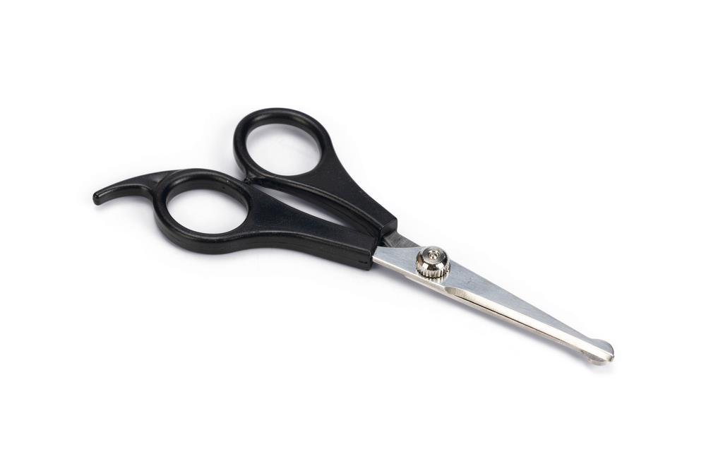 Beeztees Köpek Burun ve Kulak Tüy Düzletme ve Bakım Makası, Siyah, 15cm, 15x6x0,5cm