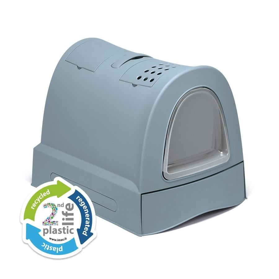 Imac Zuma 2nd Lıfe Torbalı Kapalı Kedi Tuvaleti Mavi 56x40x42,5cm