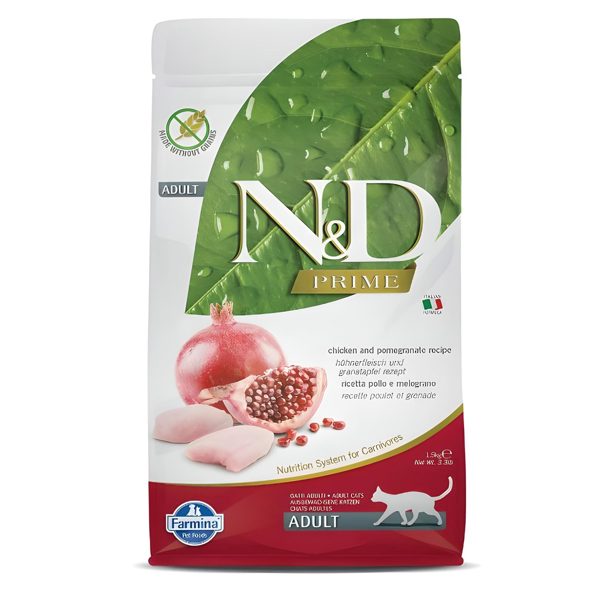 N&D Tahılsız Tavuk Ve Narl Yetişkin Kedi Maması 1,5 Kg