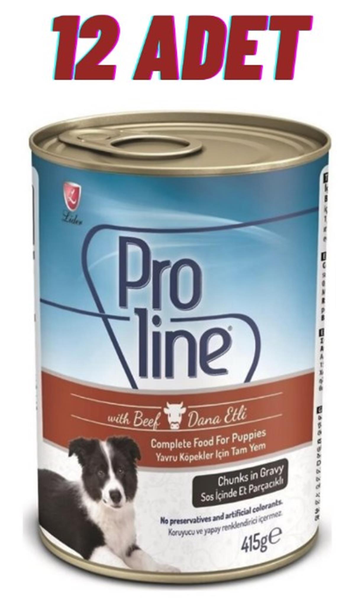 Proline Soslu Dana Etli Yavru Köpek Konservesi 12x405 Gr