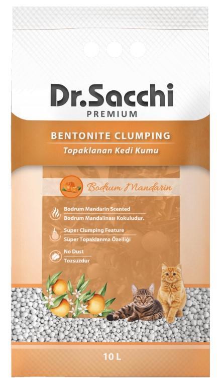 Dr.Sacchi Mandalin Kokulu Bentonit Kedi Kumu 10 Lt