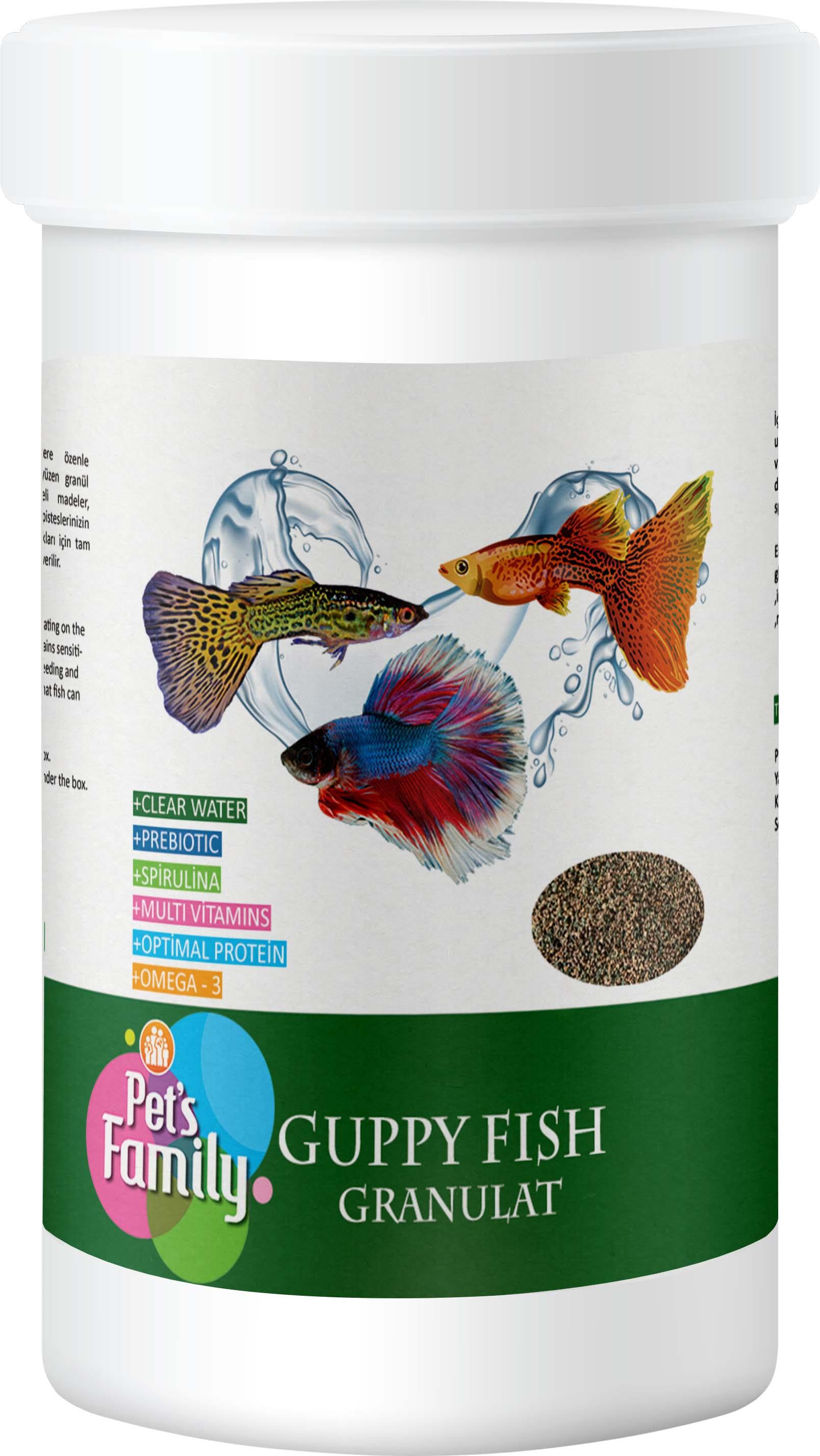 Pets Family Guppy Fısh Granulat 250ml/110g