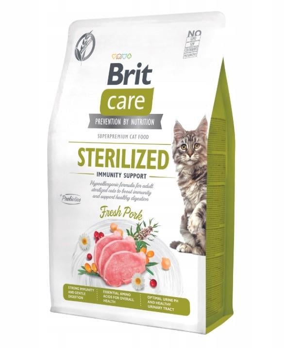 Brit Care Immunity Support Domuz Etli Tahılsız Kısırlaştırılmış Kedi Maması 2kg