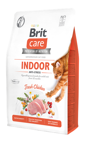 Brit Care Ev İçinde Yaşayan Stresli Kediler İçin, Tahılsız, Hipoalerjenik, Taze Tavuk Etli Kuru Mama 2 kg