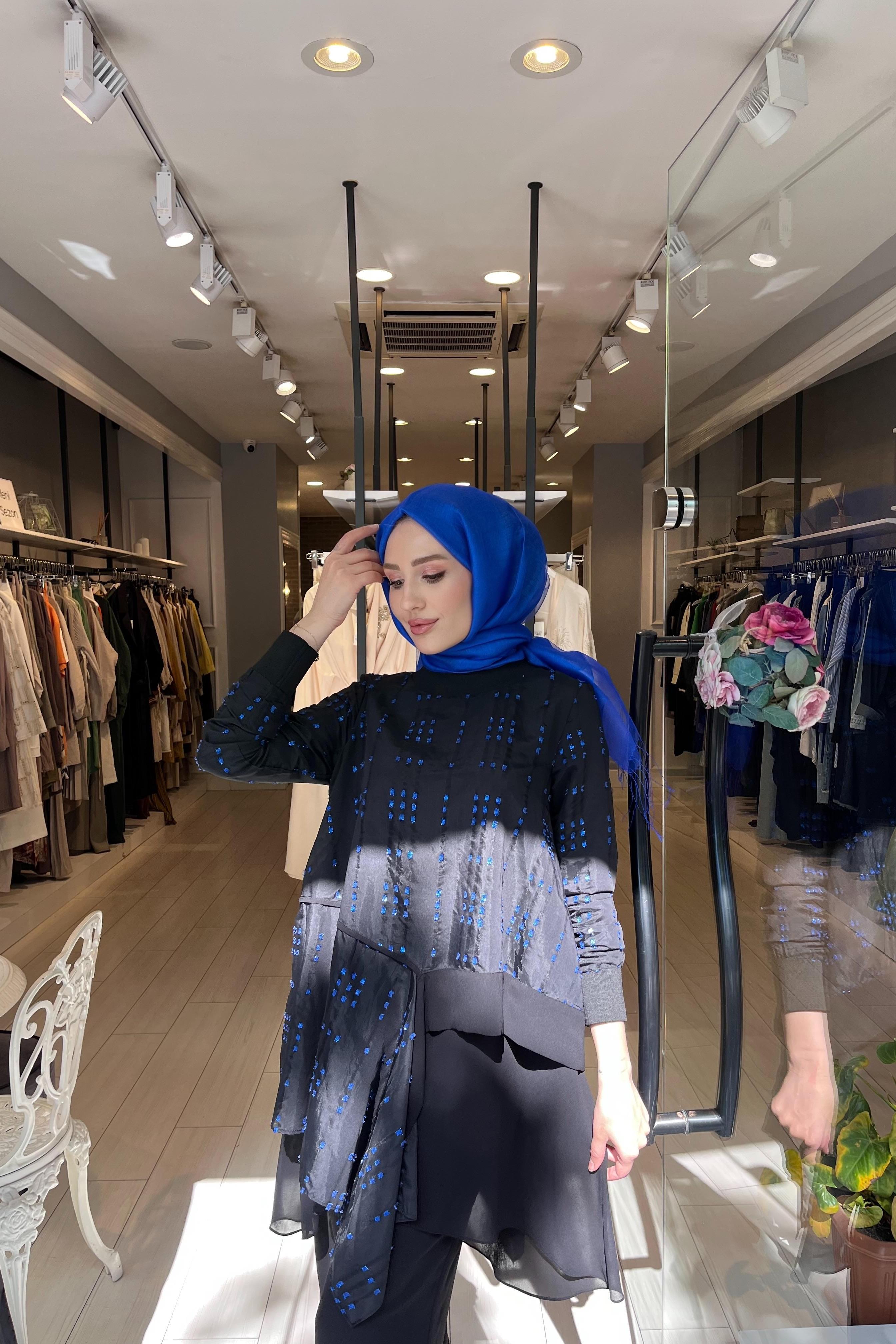 24SS74084 BEYS DESIGN SARMAŞIK DETAY TUNİK