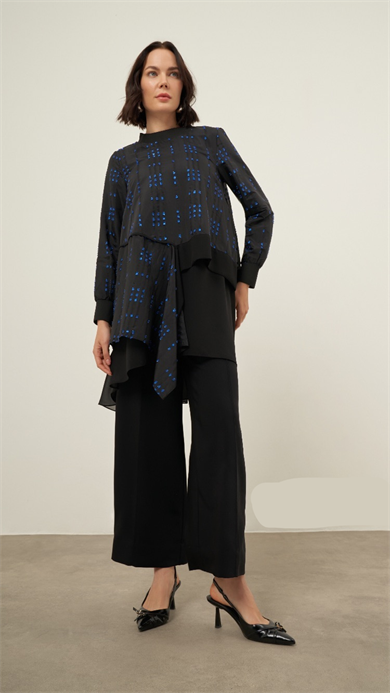 24SS74084 BEYS DESIGN SARMAŞIK DETAY TUNİK