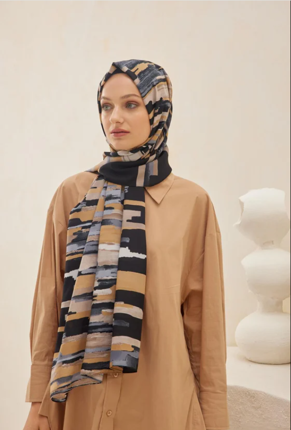 E1352-1 CARDİON PAMUK İPEK ŞAL