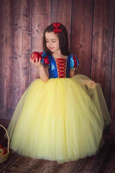 Pamuk Prenses Kabarik Kostüm Elbise ve Toka | ticimax.com