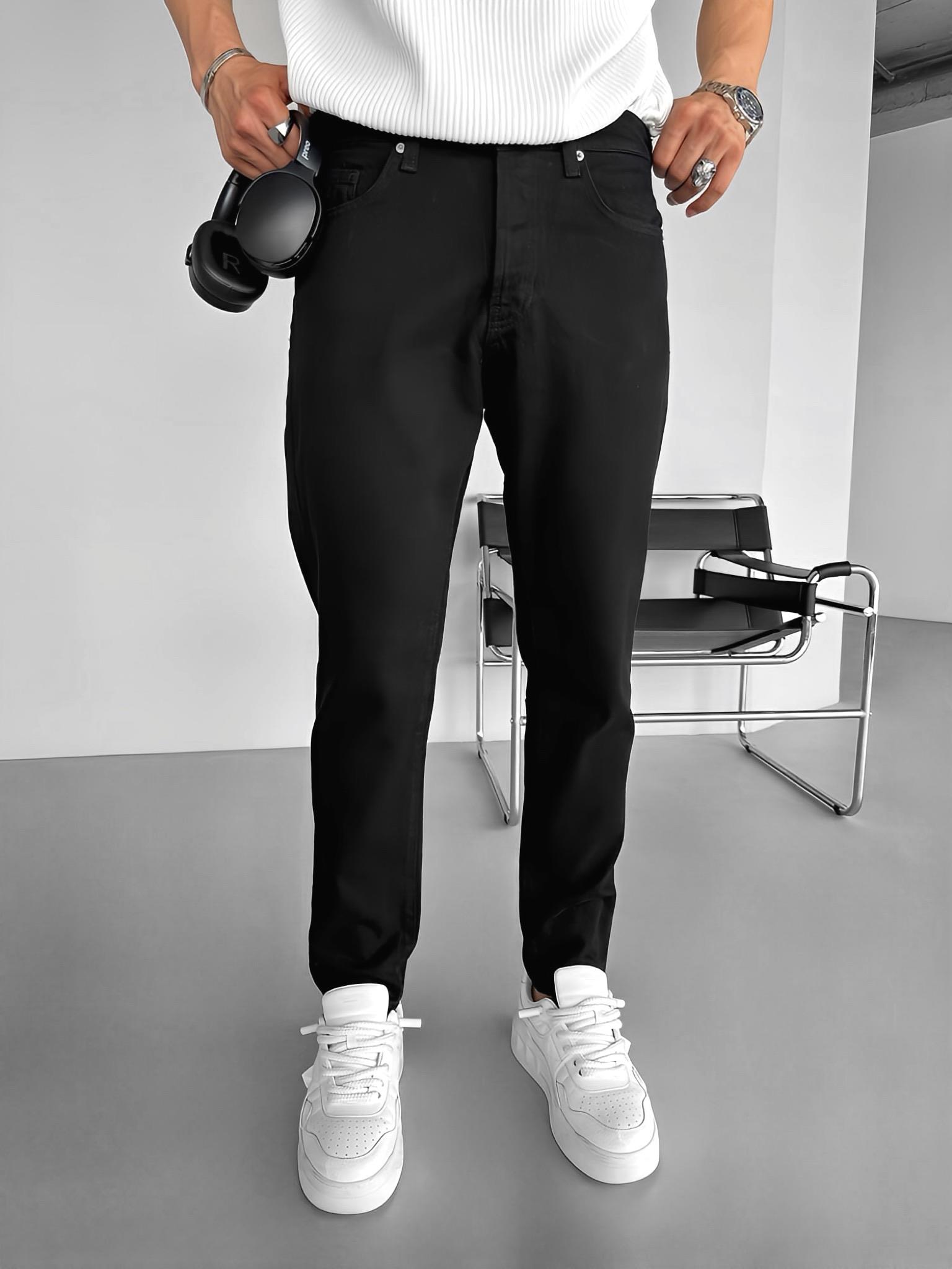 Erkek Regular Fit Basic Jean Pantolon Siyah