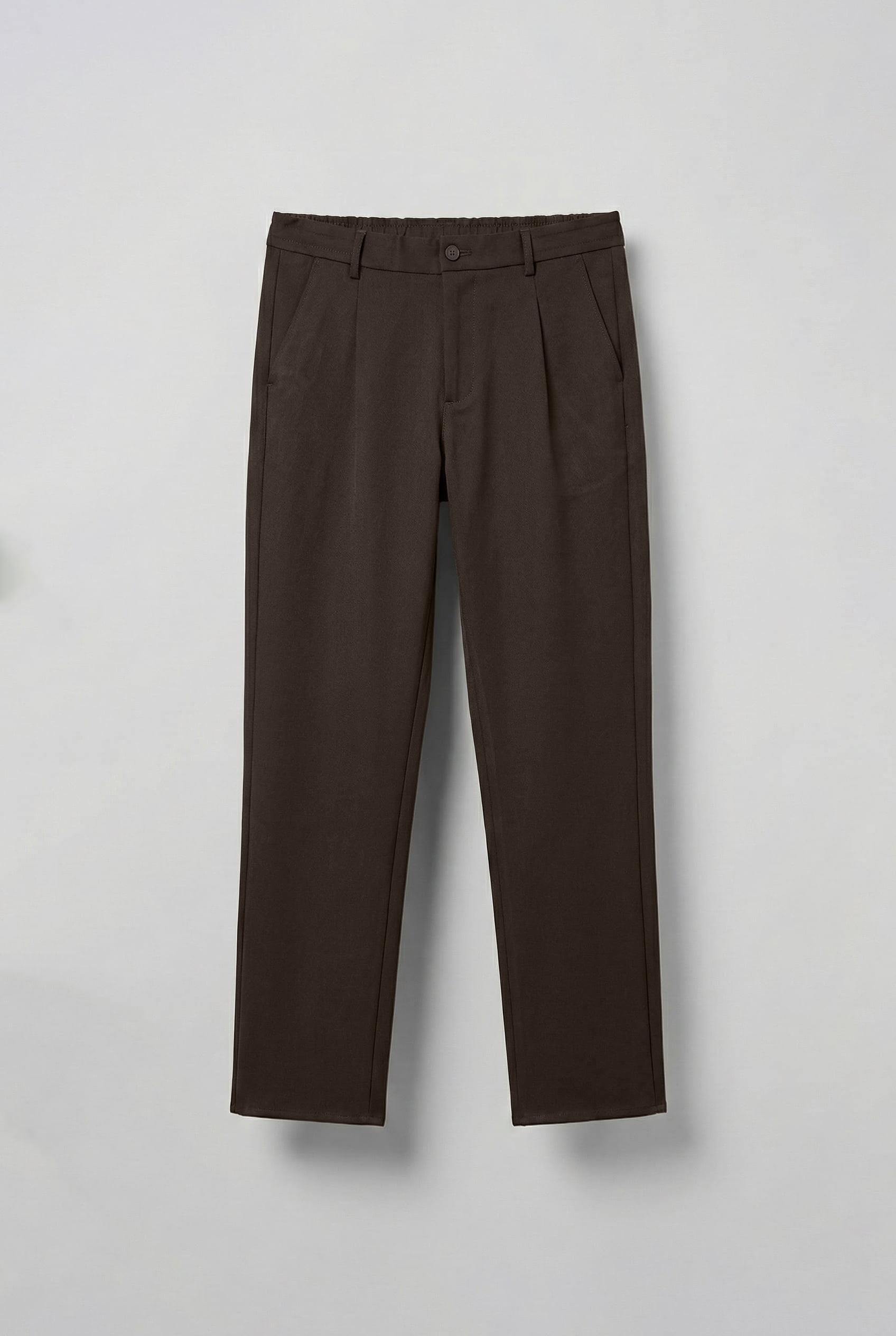 Erkek Baggy Fit Beli Lastikli Rahat Pantolon Kahverengi