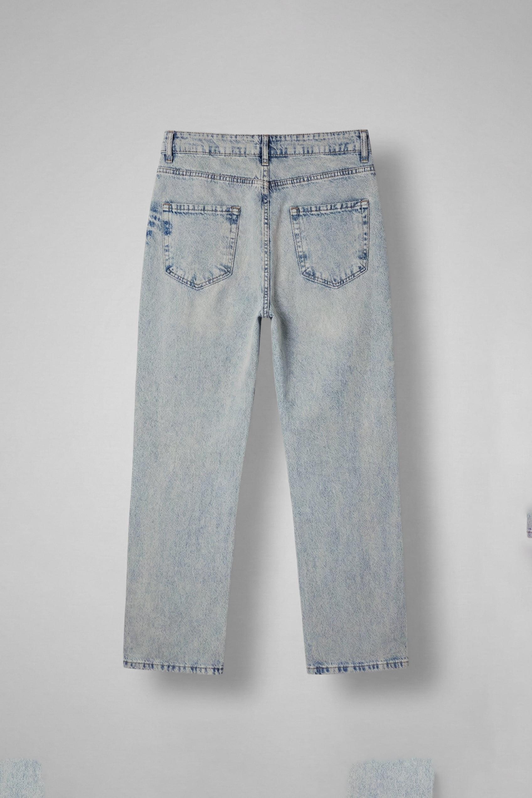 Erkek Baggy Fit Jean Açık Mavi