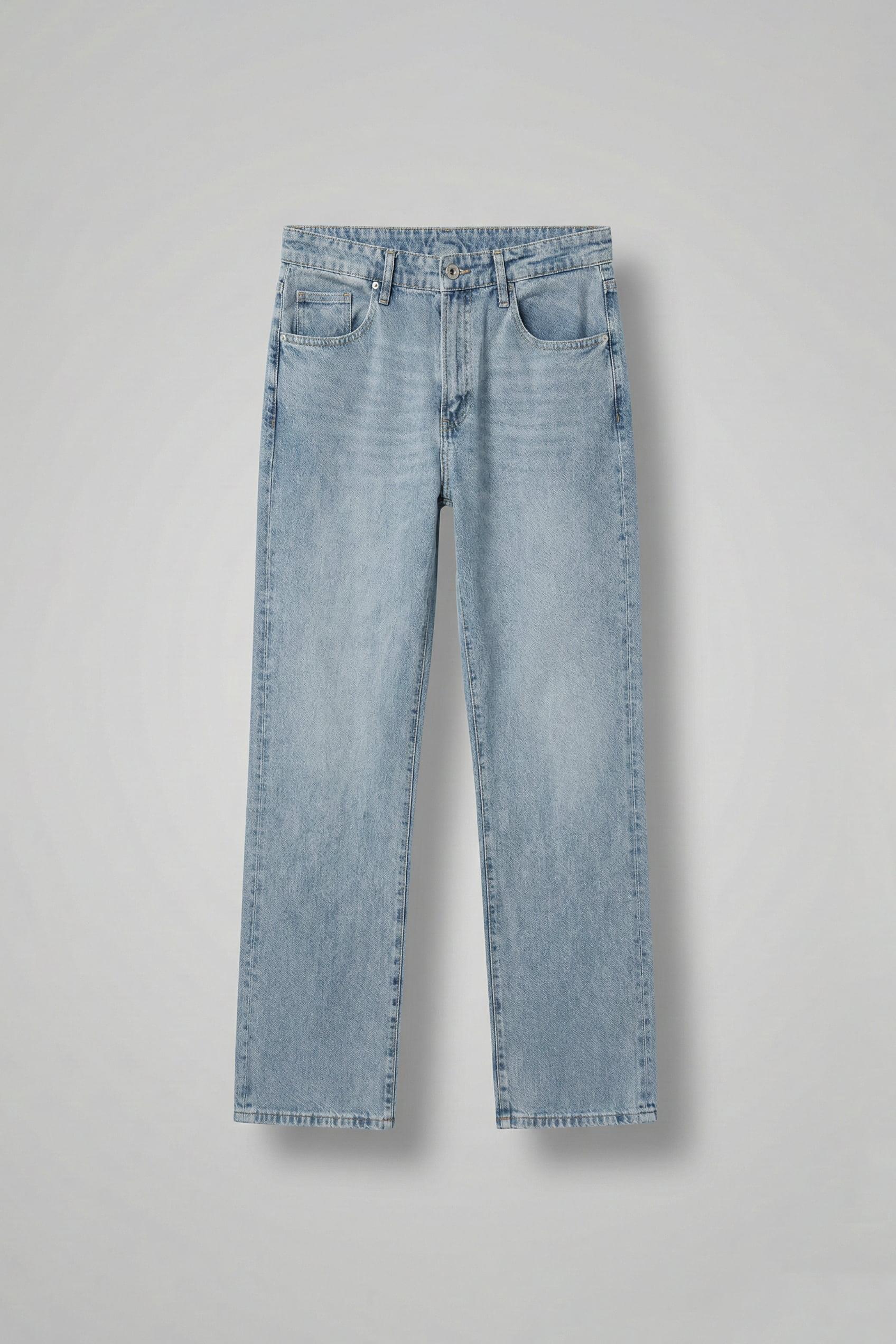 Erkek Baggy Fit Jean Pantolon Mavi
