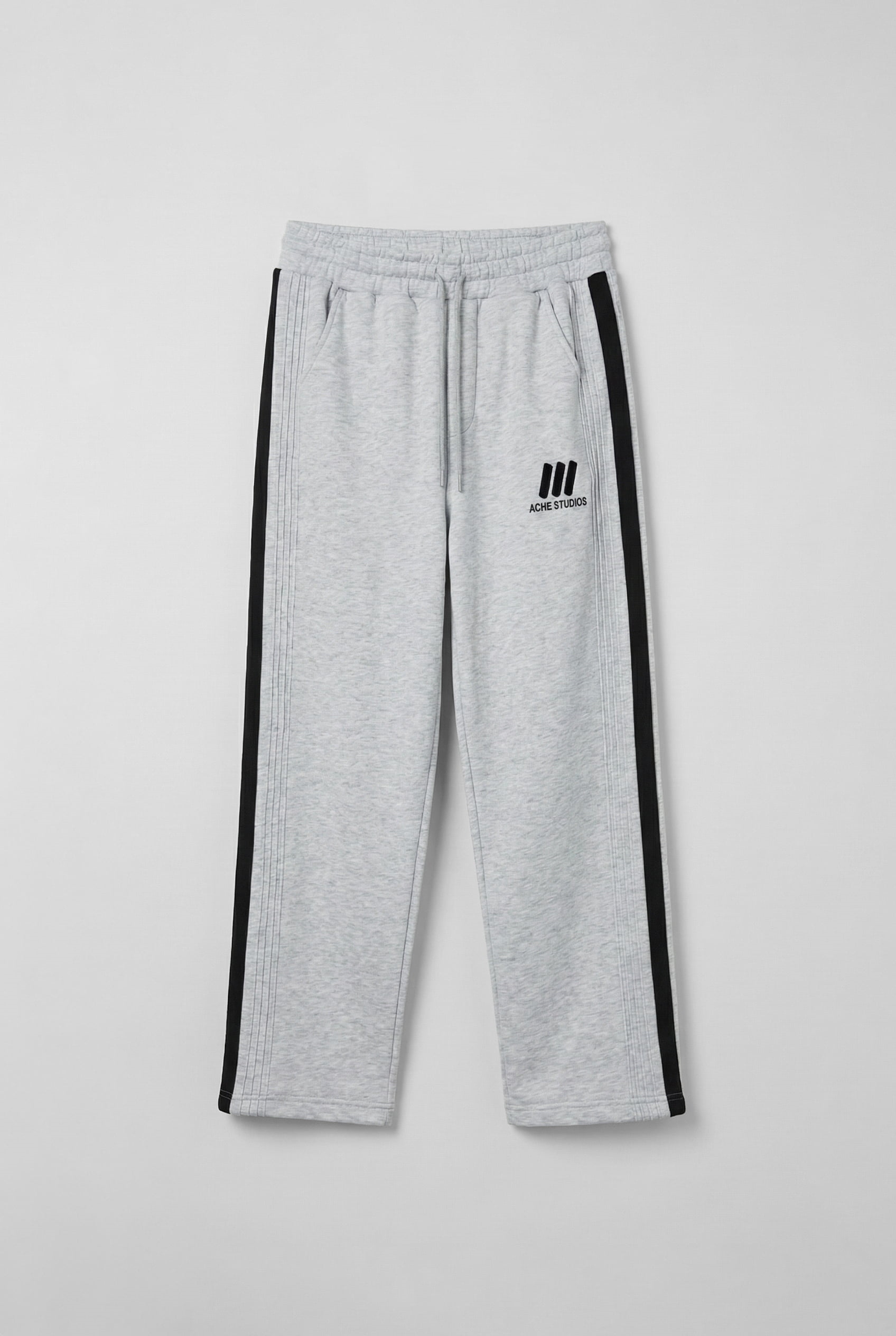 Erkek Baggy Şerit Detaylı Eşofman Altı Gri