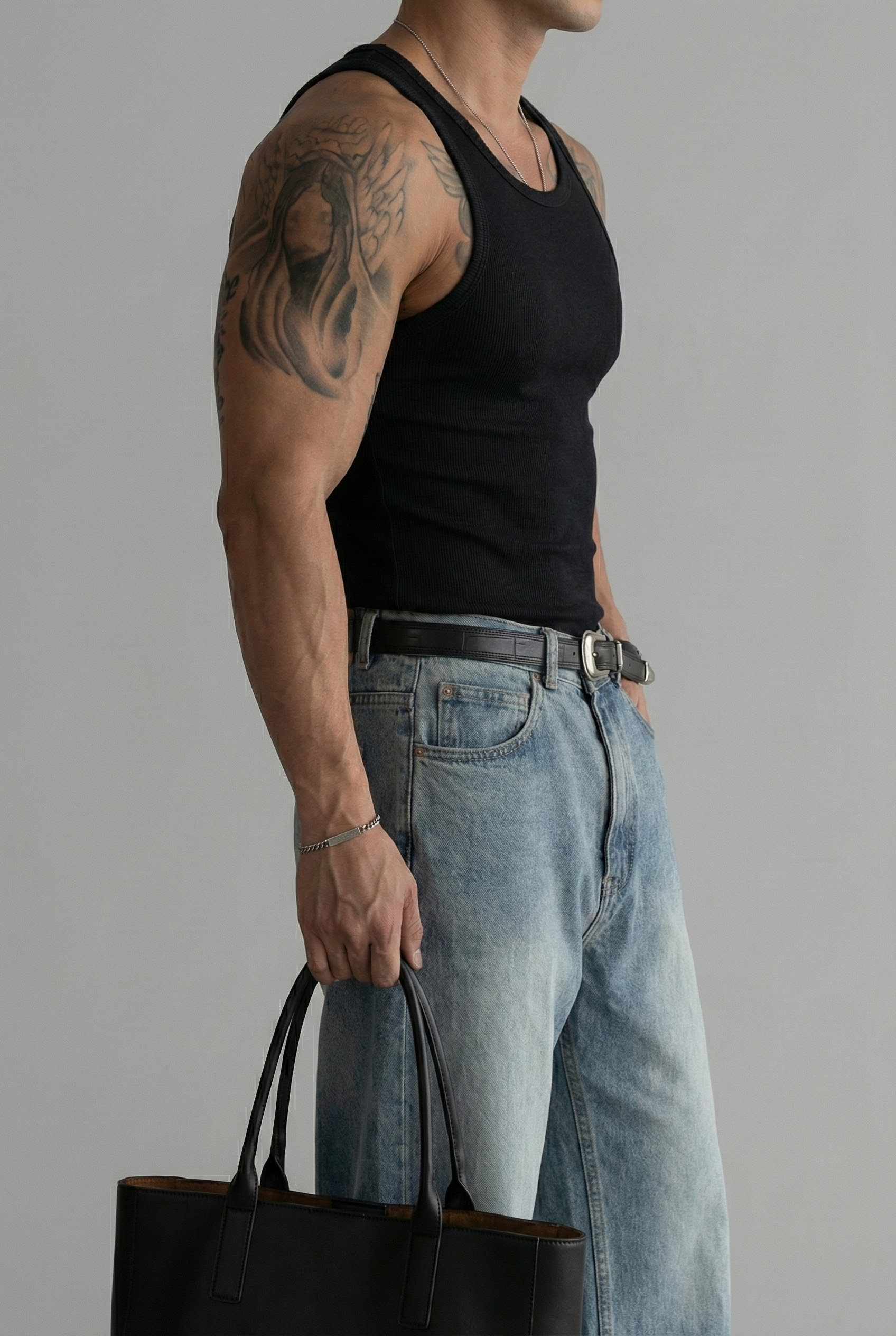 Erkek Basic Fitilli Kumaş Sporcu Atlet Siyah