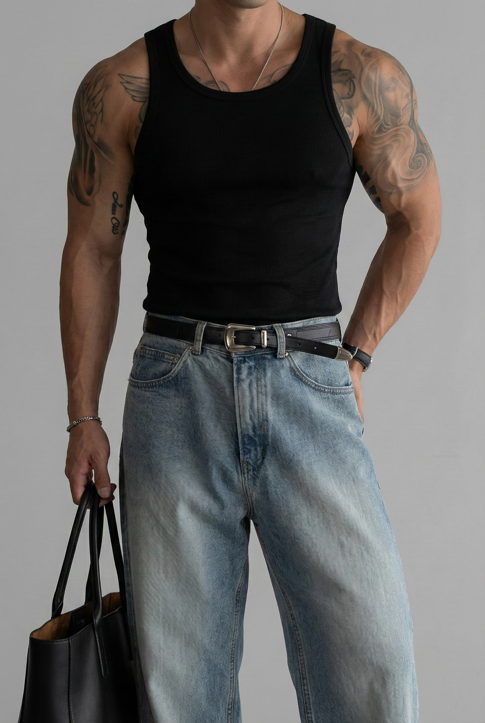 Erkek Basic Fitilli Kumaş Sporcu Atlet Siyah