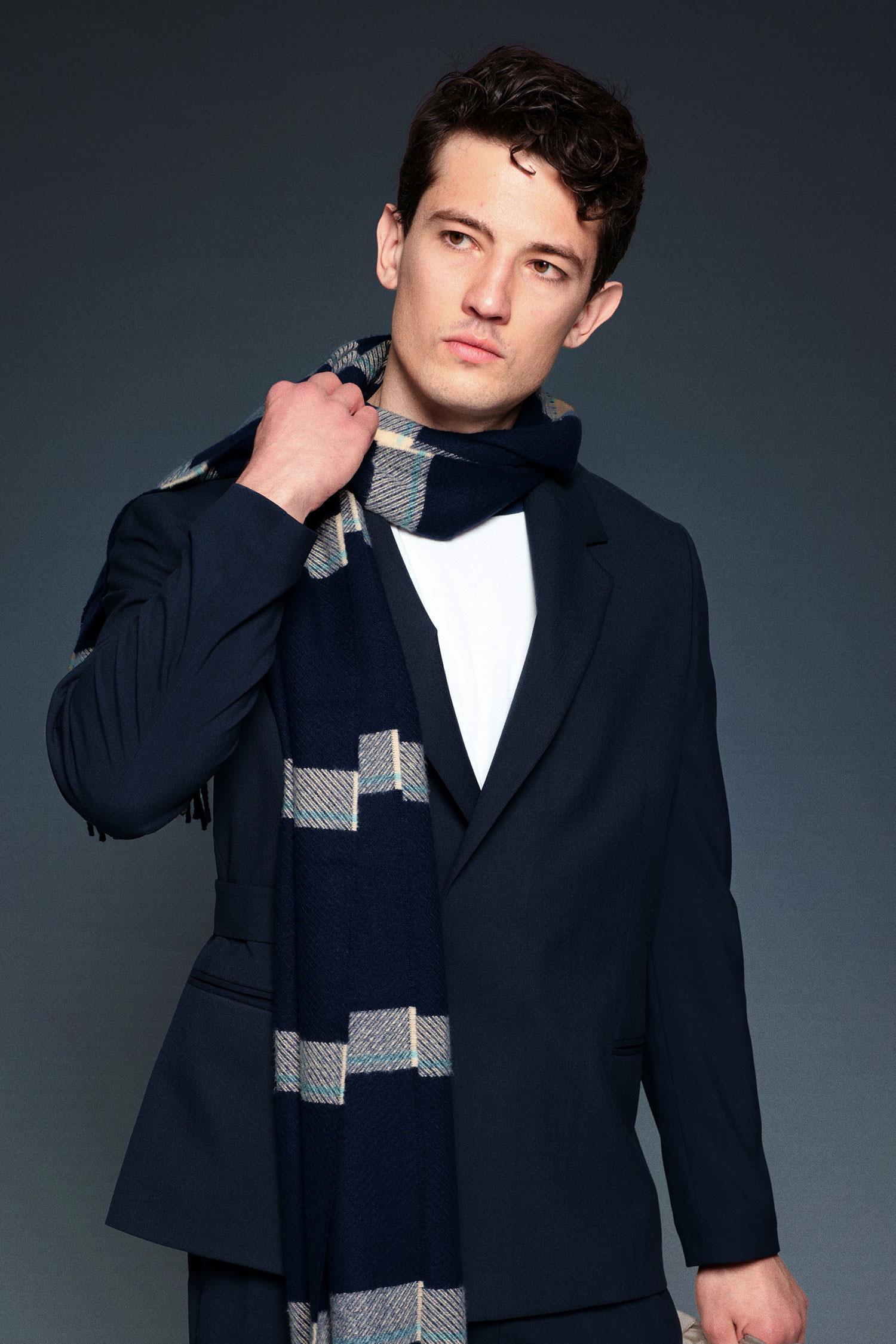 Erkek Kemerli Oversize Takım Elbise Lacivert