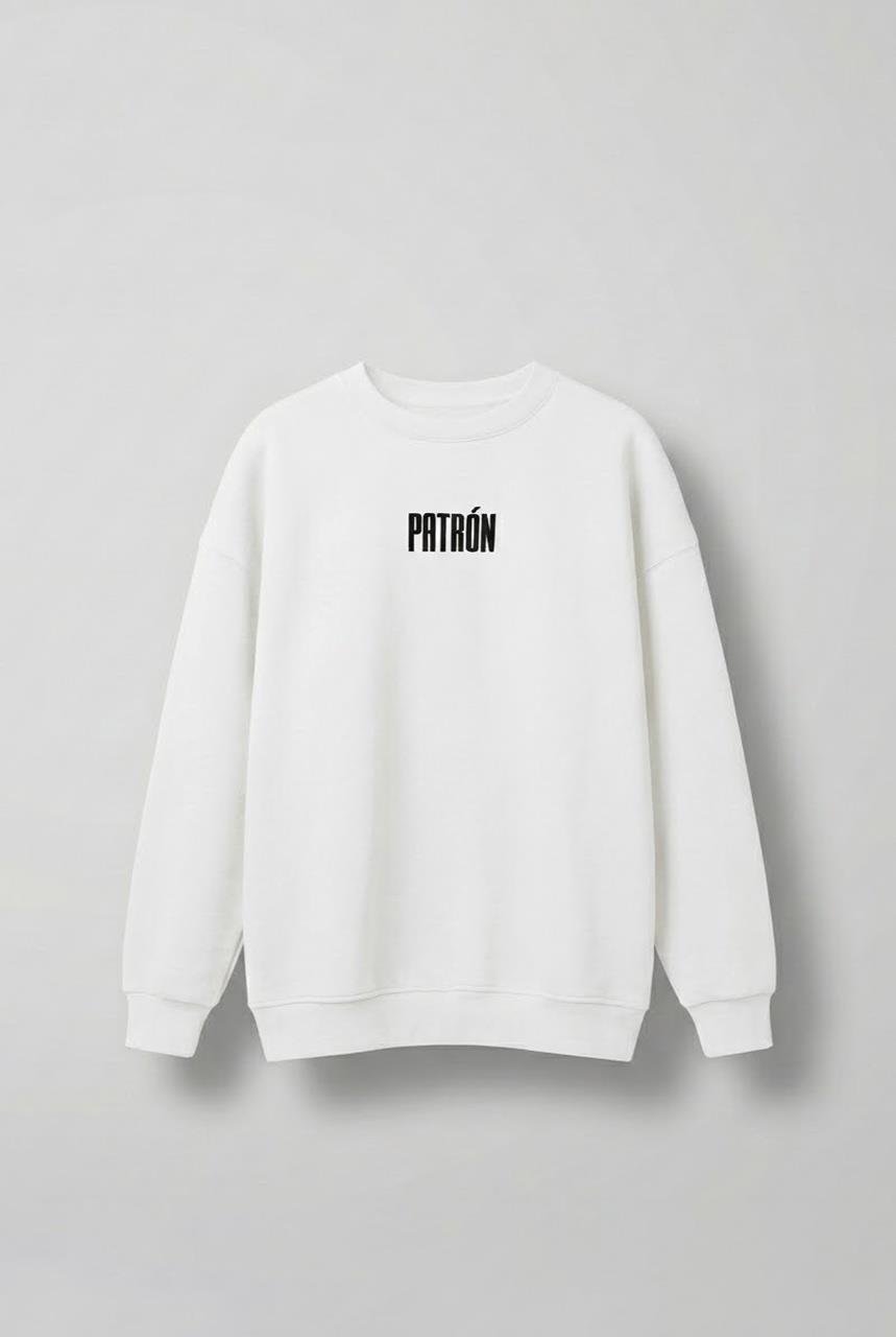 Erkek Oversize Baskılı Premium Sweatshirt Ekru