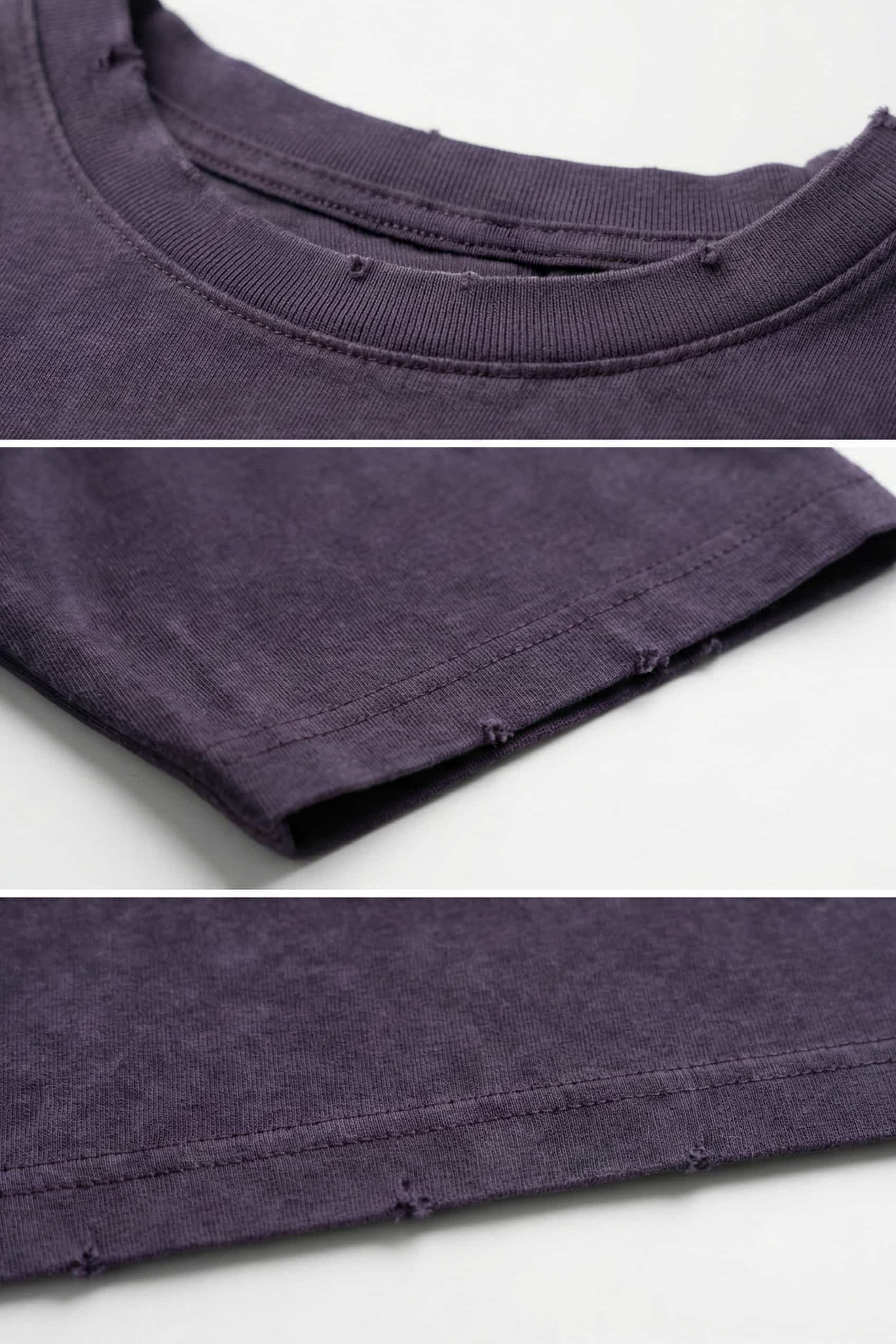 Erkek Oversize Nakışlı Yıkamalı T-Shirt Mürdüm