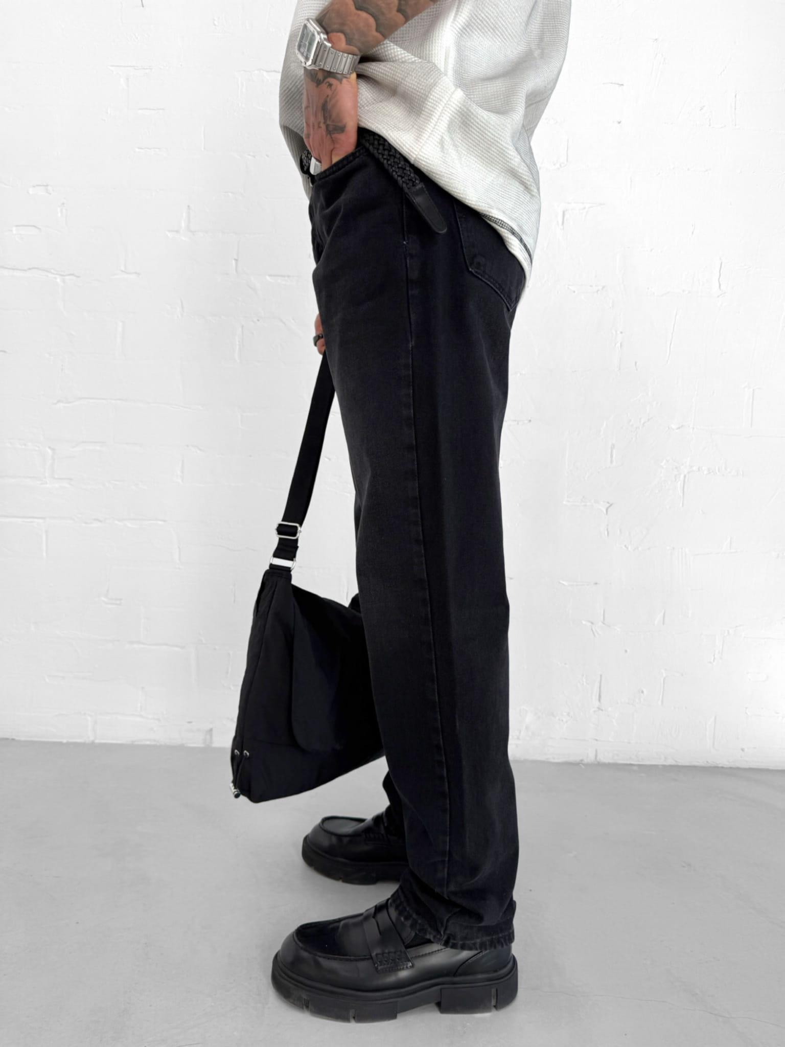 Erkek Regular Fit Jean Siyah