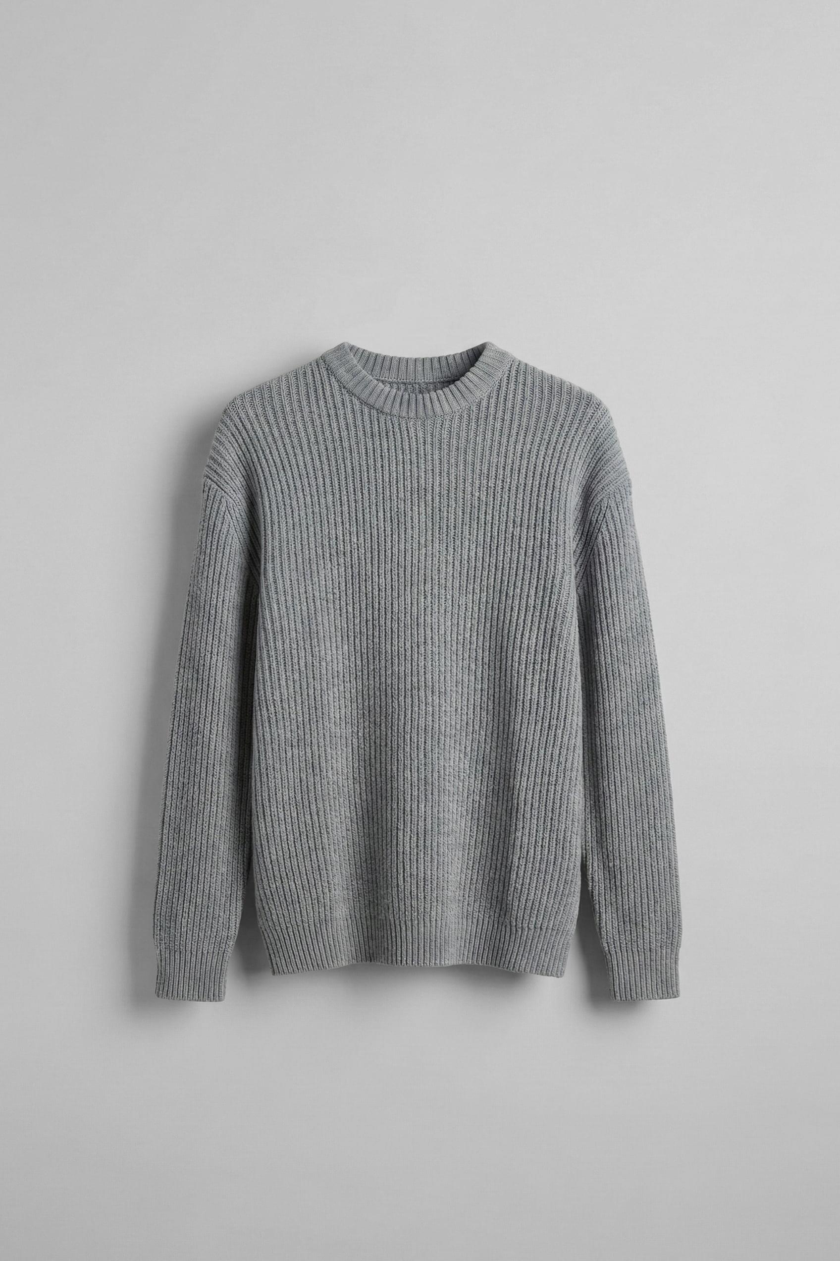 Erkek Regular Fit Kazak Gri Melanj