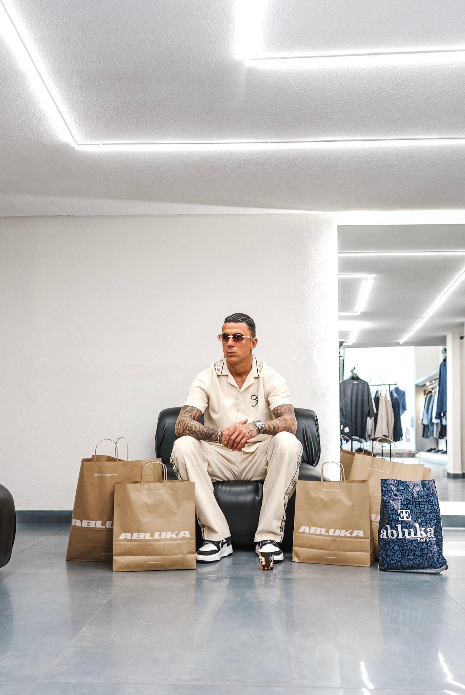 Erkek Relax Fit Keten Görünümlü Nakışlı Gömlek Bej