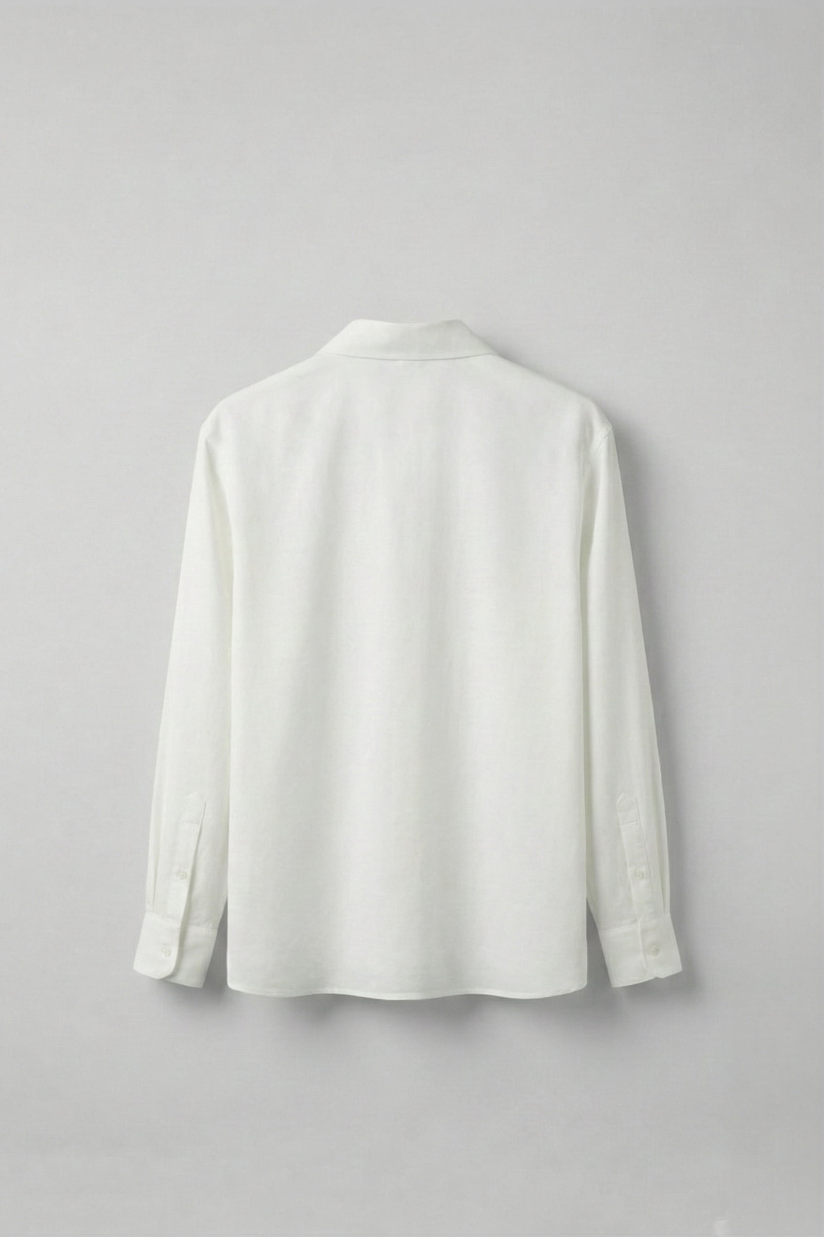 Erkek Relaxed Fit Uzun Kollu Basic Gömlek Ekru