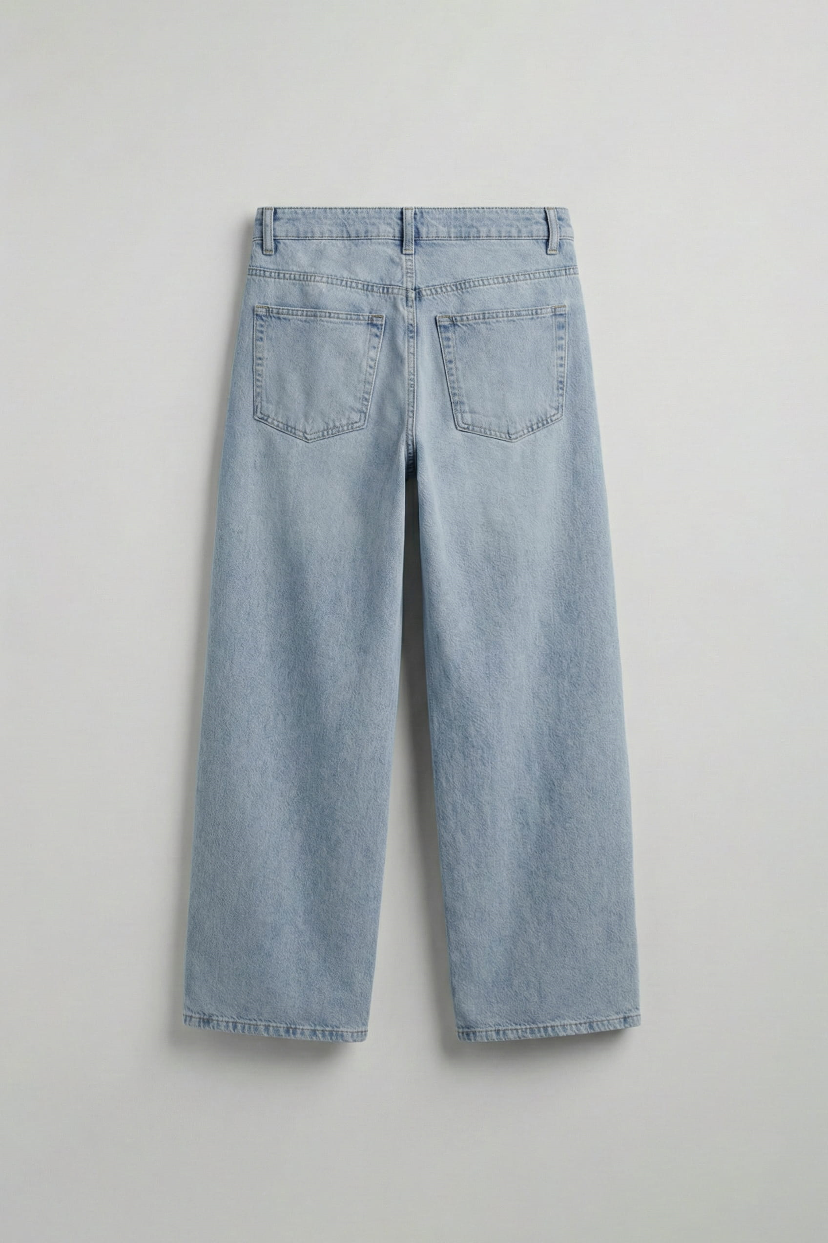 Erkek Süper Baggy Fit Jean Pantolon Buz Mavi