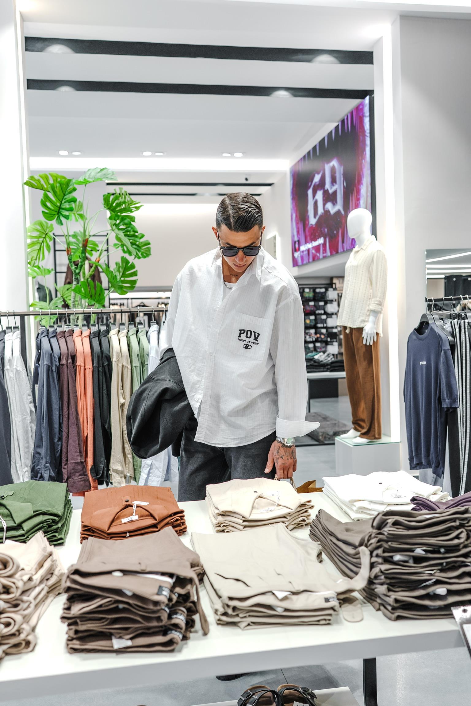 Erkek Uzun Kollu Nakış İşlemeli Oversize Gömlek Beyaz