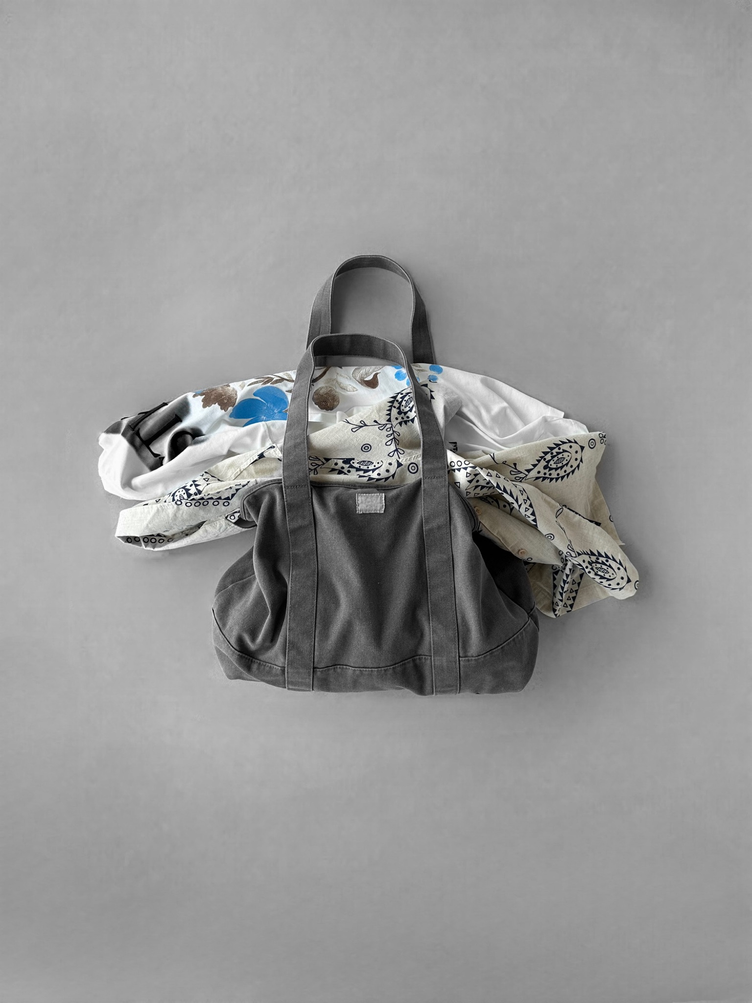 Erkek Oversize Keten Görünümlü Desenli Gömlek Krem