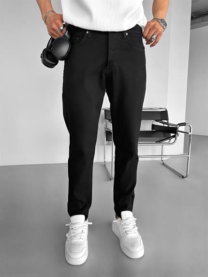 Erkek Regular Fit Basic Jean Pantolon Siyah