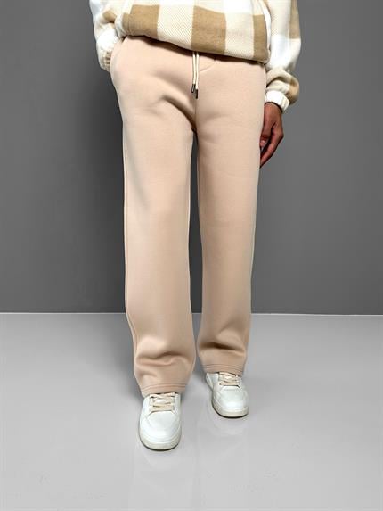 Erkek Baggy Fit Kalın Eşofman Krem