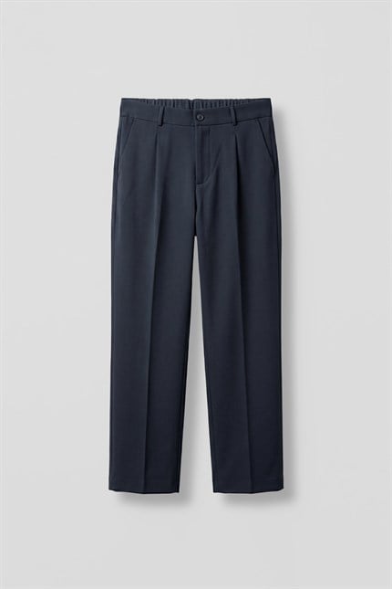 Erkek Baggy Fit Beli Lastikli Rahat Pantolon Lacivert