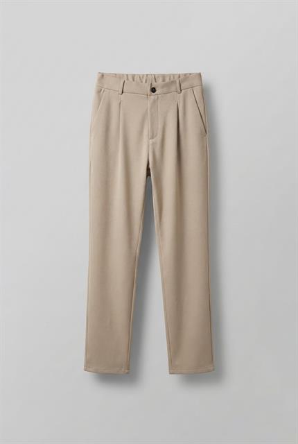 Erkek Baggy Fit Beli Lastikli Rahat Pantolon Bej