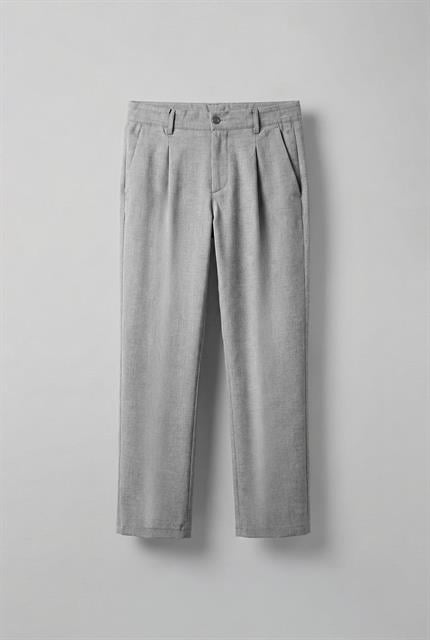 Erkek Baggy Fit Beli Lastikli Rahat Pantolon Gri Melanj