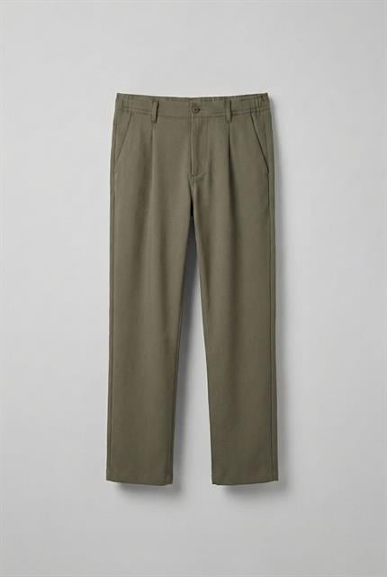 Erkek Baggy Fit Beli Lastikli Rahat Pantolon Haki