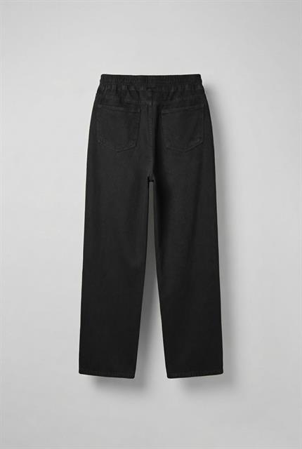 Erkek Baggy Fit Gabardin Kumaş Pantolon Siyah