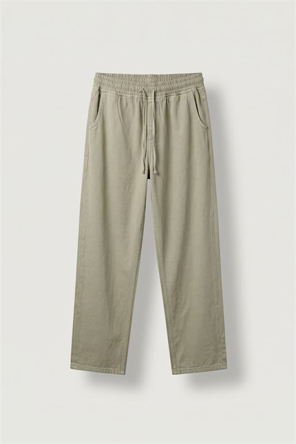 Erkek Baggy Fit Gabardin Kumaş Pantolon Haki