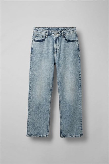 Erkek Baggy Fit Jean Açık Mavi
