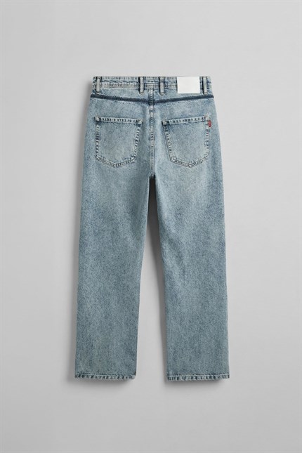 Erkek Baggy Fit Jean Açık Mavi