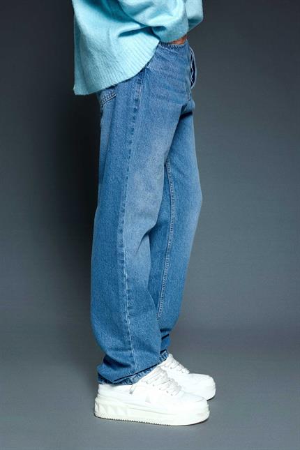 Erkek Baggy Fit Jean Mavi