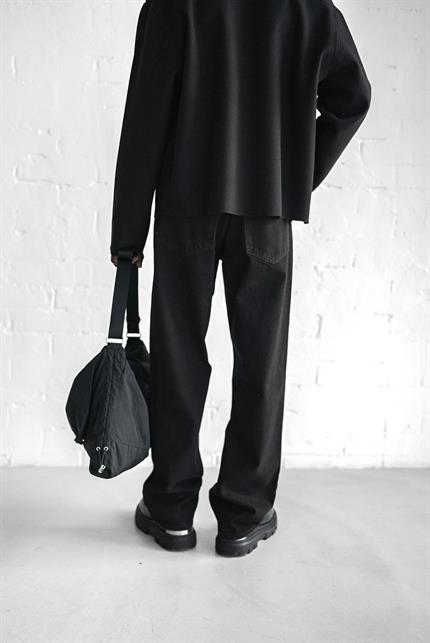 Erkek Baggy Fit Jean Siyah