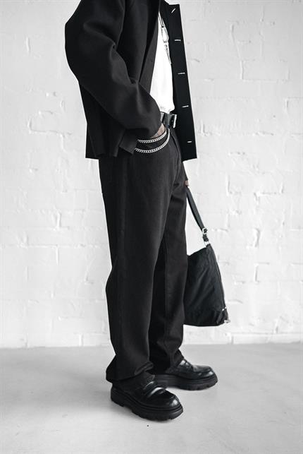 Erkek Baggy Fit Jean Siyah