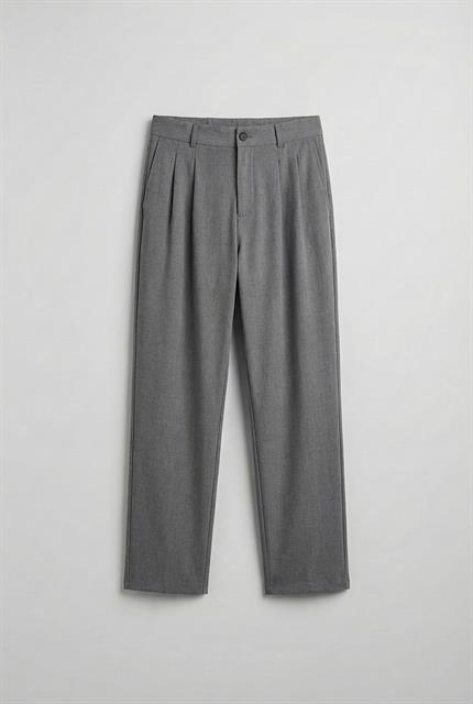 Erkek Baggy Fit Kumaş Pantolon Antrasit