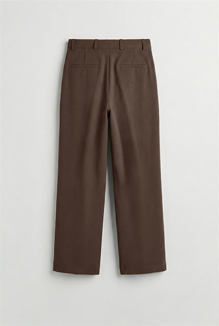 Erkek Baggy Fit Kumaş Pantolon Kahve