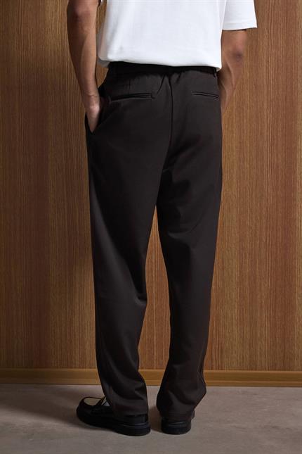 Erkek Baggy Fit Kumaş Pantolon Kahve