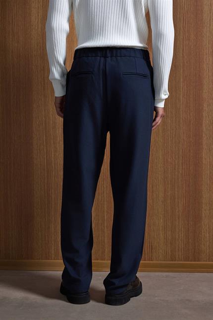 Erkek Baggy Fit Kumaş Pantolon Lacivert