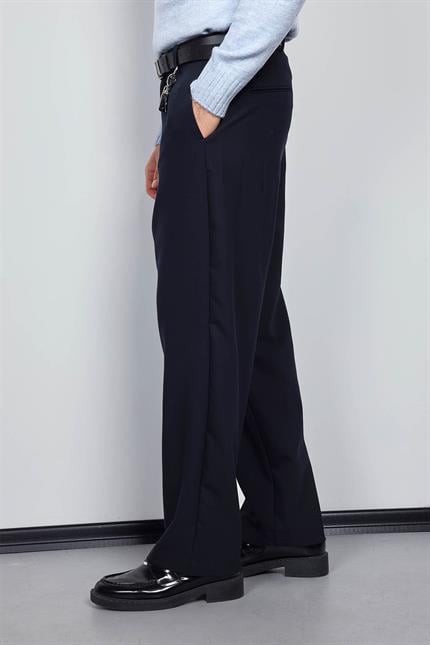 Erkek Baggy Fit Kumaş Pantolon Lacivert