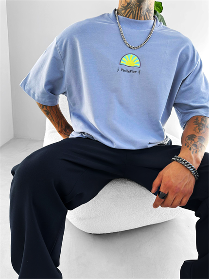 Erkek Baggy Fit Kumaş Pantolon Lacivert