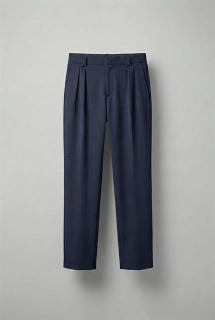 Erkek Baggy Fit Kumaş Pantolon Lacivert